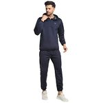 Invincible Men's Light Weight Stretchable Sauna Lined Warm Up Set Navy X-Large