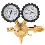 DASBET Nitrogen Gas Regulator with Double Gauges 0-800 PSI Delivery Pressure Range, 1/4" Male Outlet Connection and CGA580 Inlet Brass Connection for HVAC Purging