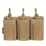 EXCELLENT ELITE SPANKER Open-Top Single/Double/Triple Mag Pouch for M4 M16 AK AR Magazines and Pistol Mag Pouch(Triple-Coyote Brown)