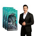 Bold Care 404 Super Nano Thin Condoms For Men - 50 Microns - Intense Fit - Barely There Feel - 10 Units (Pack of 3)