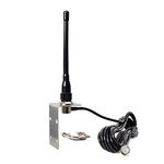 TWAYRDIO VHF Marine Stubby Antenna 156-163 MHz 50W Rubber Ducky 6.5in Antenna Kit with 16.4ft SO239 to PL259 RG58 Coaxial Cable and L-Shape Mounting Bracket for Boat Pontoon Sailboat Yacht Radios