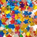 Multicolors Star Confetti 0.6 inch,Round Rainbow Foil Confetti,Shiny Rainbow Confetti for Party Decoration or Filled Balloons,(3.52 oz)