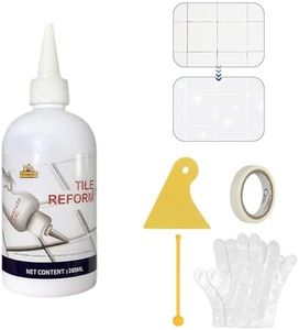 Faleior Tile Grout Repair Kit, 280ml White Grout Reviver for Tiles, Fast Drying Filler for Restore & Renew Tile Joints, Grout Sealer for Kitchen, Bathroom, Shower Floor, Wall Lines