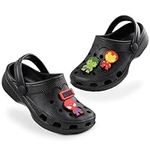 Marvel Boys Clogs with Removable Rubber Charms - Boys Gifts (Black Avengers, 10 UK)