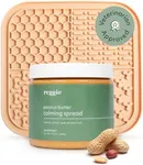 Reggie Calming Spread for Dogs | Natural Peanut Butter to Reduce Hyperactivity, Separation Anxiety, & Stress | Vet-Approved & Ideal for All Ages, Breeds, and Sizes (Light Peach Lick Mat Bundle)