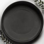 Willowy 15 Inch Black Ceramic Plant Saucer - Plant Drip Trays for 12,13,14 Inch Planters - Plant Saucers for Indoors - Plant Trays for Pots - Plant Pot Saucers - Plant Water Tray - Plant Dishes Saucer