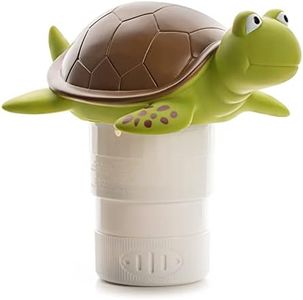 XY-WQ Chlorine Floater, Floating Pool Chlorine Dispenser (Turtle), Fits 1 and 3 Inch Tablets for Large and Small Pools, Hot Tub, Spa