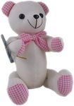 Elka Australia Autograph Teddy Bear Soft Plush Toy, Pink Gingham, Large