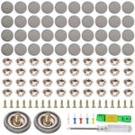 Kioiner 70 Pcs Car Roof Headliner Repair Kit, Universal Headliner Button Buckle, Gray Car Proof Repair Rivets with Installation Tool and Pins for All Cars Interior Ceiling Cloth Fixing Repair Decorate