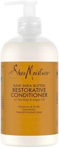 SHEA MOISTURE Raw Shea Butter Restorative Conditioner no silicones or sulphates for transitioning, damaged hair 384 ml