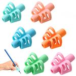 SANNIX 6 Pack Pencil Grips for Kids Handwriting, Pencil Holder for Kids, Handwriting Grip, Ergonomic Training Pencil Grips, Writing Tool for Toddlers, Preschoolers, Children