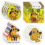 GRITKULTURE This is Fine Morale Meme Sticker Assorted 16 Pack for Cars, Trucks, Windows, Scrapbooking, Laptop in Support of Military, Tactical Fire Dog