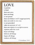 Farmlyn Creek Christian Religious Scripture Wall Art Decor, 1 Corinthians 13 4-7, Rustic Style Home Decorations (11.75 x 15 In)