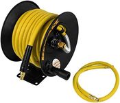 DEWALT DXCM024-0348 3/8" x 50' Manual Hose Reel with Rubber Hose, Yellow