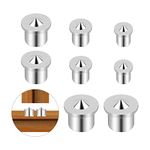 8Pcs Dowel Pin Center Dowel Centre Point Set, Woodworking Alignment Tool Points Marker Drill Center Stainless Steel for Woodwork Drill Tools, 6/8/10/12mm