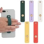 Molain Phone Loop Finger Holder, 5 Pcs Phone Grip Holder, Finger Cell Phone Grip, Silicone Phone Finger Strap, Telescopic Mobile Phone Holder for All Smartphones(Yellow, Purple, White, Green, Red)