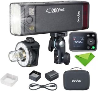 GODOX AD200 Pro II AD200ProII 200Ws 2.4G TTL Flash Strobe, 500 Full Power Flashes, Recycle Time Approx.0.01~1.8s Pocket Strobe Flash for Canon, Sony, Nikon, Fuji, Olympus, Panasonic(AD200Pro Upgraded)