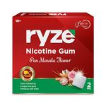 RYZE Nicotine Gum 2mg | Pan Masala | Soft Chew, Easy on Throat, Sugar Free | Quitting Smoking & Chewing | Smoking Cessation | 180 gums (9 Gums Each Pack) | Combo Pack of 20