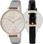 Ted Baker Ladies Womens Interchangeable Strap Rose Gold Wrist Watch TEW50013002