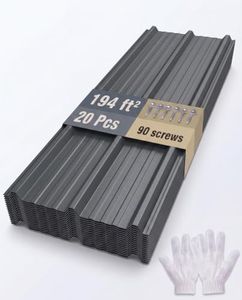 GarveeLife Ribbed Metal Roofing Panels, 195 Ft²