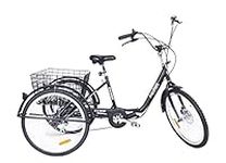 SOLOROCK 24" 6 Speed Folding Tricycle - Agile246-Fold (Matt Black)