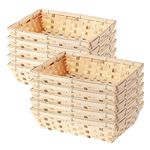 10 pcs Natural Bamboo Basket Gift Hampers Retail Display Home Organizer (Medium)