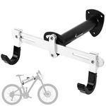 Sportneer Wall Mount, Horizontal Aluminium Metal Adjustable Bicycle Rack Holder Hook For Road, Mountain, Kids Bike Indoor Storage (4229 X 1191 X 919 Cm, Black)