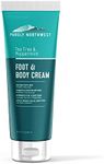 Super Size 8 OZ Extra Strength Natural Tea Tree & Peppermint Foot & Body Cream-Soothes Itching & Burning - Refreshing Odor Control & Sweat Barrier- Softens & Hydrates Rough Callused Skin