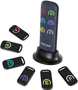 Key Finder with Thinner Receivers & Advanced Fabric Remote, Simjar 80dB+ RF Item Locator with 131ft Working Range, 1 RF Transmitter & 6 Receivers…