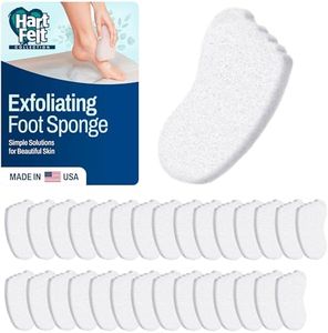 HartFelt Foot Exfoliating Sponge | Chemical-Free Foot Scrubbers for Smooth & Soft Feet | Gentle Sponge Pad for Callus Removal, Dead Skin & Cleansing | Made in USA - 30 Count