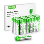 Lepro AAA Alkaline Batteries 24-Count, 1.5 Volt 1200mAh LR03, Long Lasting Power, Holds Power Up to 5 Years, Anti-Leakage, Ideal for Everyday Devices