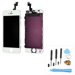 Group Vertical iPhone 5S White Touch Screen Digitizer LCD Assembly + TOOLS