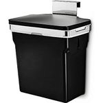 simplehuman 10 Liter / 2.6 Gallon In-Cabinet Trash Can, Heavy-Duty Steel Frame, Black