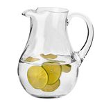 KROSNO Large Glass Water Juice Pitcher Jug | 1600 ML | Romance Collection | Iced Tea Sangria Jug Pimms Jug | Table Crystal Glass | Perfect for Home, Restaurants and Kitchen Unit | Fridge Safe