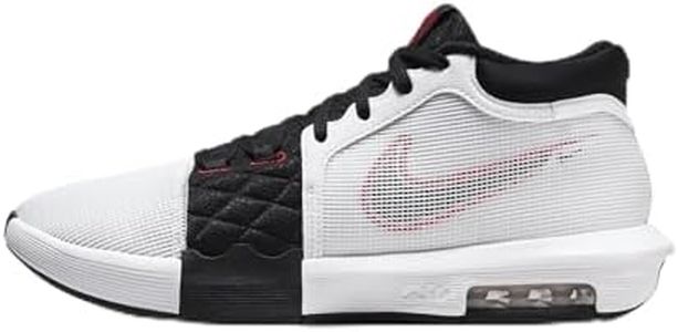 Nike LeBron Witness 8 Scarpe da basket (FB2239-103, bianco/rosso universitario), Bianco/Nero-Rosso Università, 46 EU