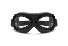 Bertoni Motorcycle Aviator Vintage Goggles Mat Black Compact Size Suitable for all Faces and Ladies AF77A Italy Helmets' Goggles