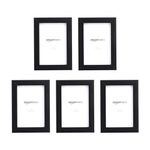 Amazon Basics Photo Picture Frame - 10cm x 15cm, Black, 5-Pack