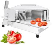 GarveeHome Commercial Tomato Slicer 1/4" Heavy Duty Tomato Cutter Stainless Steel Vegetable Slicer With Built-In Cutting Board for Restaurant or Home Use