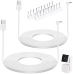 UYODM 2Pack 30FT Micro USB Extension Cable Compatible with WYZE Cam Pan V3, L-Shape 90 Degree Extension Charging Cable Power Your WYZE Cam Pan V3 Continuously - White