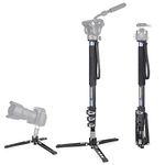 INNOREL VM70K Professional Video Monopod & Video Fluid Head Kit Removable Tripod Base and Flexible Monopod Stand for DSLR Telescopic Camera Camcorders NOT Include Head(Monopod Only)