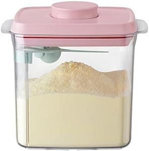 Ankou Formula Container - 1700ml Airtight Formula Dispenser One Button Handy Milk Powder Container BPA-Free Storage Containers with Scoop and Scraper Transparent 730g