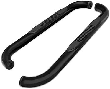 TAC Side Steps fit 1994-2001 Dodge Ram 1500 Regular Cab / 1994-2002 Dodge Ram 2500/3500 Regular Cab 3" Black Side Bars Nerf Bars Step Rails Running Boards Off Road Exterior Accessories (2 Pieces)