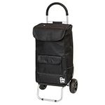 dbest products Cooler Trolley Dolly, Black Insulated Cooler Bag Folding Collapsible Rolling Shopping Grocery Tailgating BBQ Beer Ice Cart