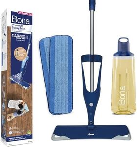 Bona Premium Spray Mop Kit for Oiled Wood Floors, Incl. 1x Oiled Wood Floor Cleaner Liquid Cartridge 850ml and 2x Microfibre Pad, Blue