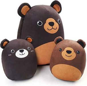 LotFancy Cojines de Peluche Almohada de Oso Peluche Oso Cojines Peluche Oso de Peluche Juego de 3 Bonitos Peluches Animales de Peluche Blandos de 12 y 7 Pulgadas Juguete para Abrazar
