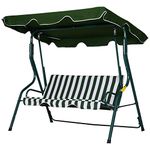 Outdoor Swing Bench With Canopy