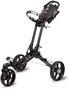 Stinger Golf Products SG-6 Compact Golf Push Buggy - Lightweight, Foldable Golf Cart with Adjustable Bag Straps, Rotating Front Wheel and Storage System- Ideal Golf Buggy Push Cart for All Golfers