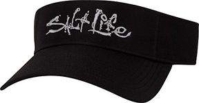 Salt Life Men's Signature Performance Visor, Black, One Size