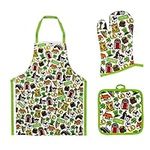 Cooking Oven Mitt Pot Holder & Kitchen Apron BBQ Set Funny Irish Novalty Gift