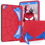 BENTOBEN iPad 6th Generation Case, iPad 9.7 Case, Kids Case for iPad 6th/5th Generation, Heavy Duty Rugged Hybrid Shockproof Drop Protection Case with Kickstand for iPad 9.7 inch 2017/2018, Red/Blue